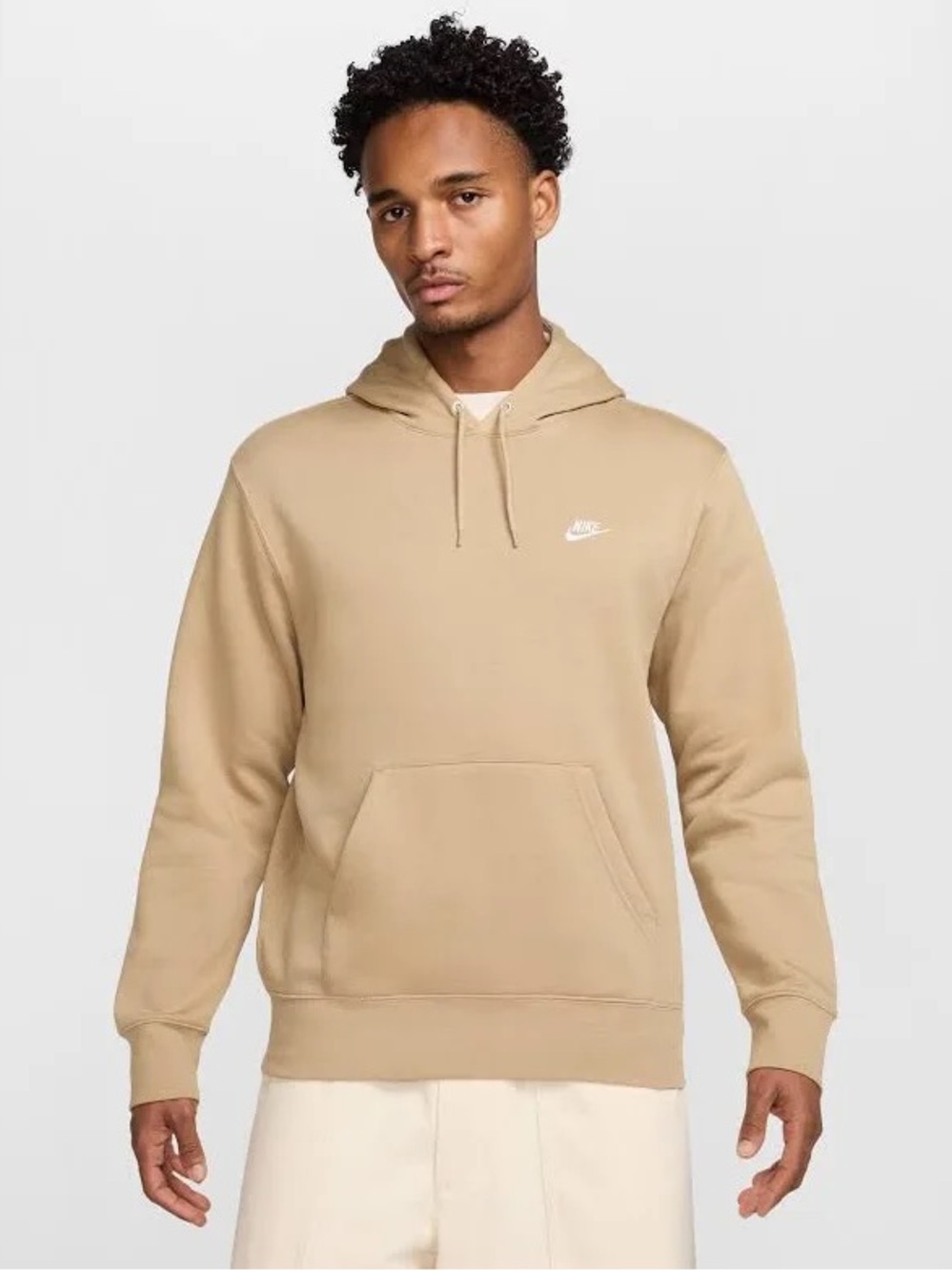 Nike Men's Beige Hoodie Sweater